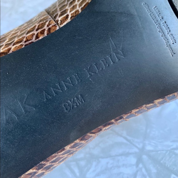 Anne Klein Faux Snakeskin Wilhelm Heels 8.5 - Picture 7 of 8